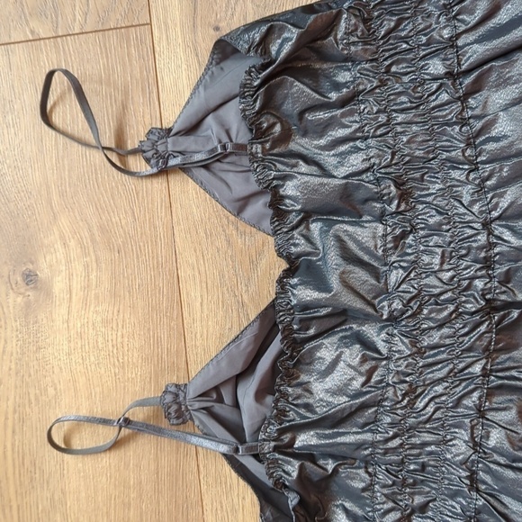 MAX STUDIO Gunmetal BOW TIE Dress LUREX Blend  M - Picture 10 of 12